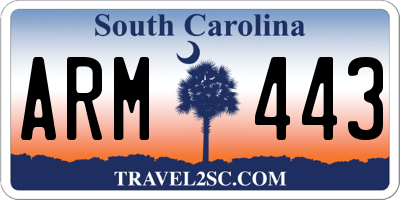 SC license plate ARM443