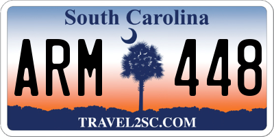 SC license plate ARM448