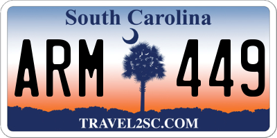 SC license plate ARM449