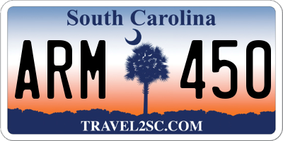 SC license plate ARM450