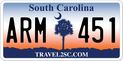 SC license plate ARM451