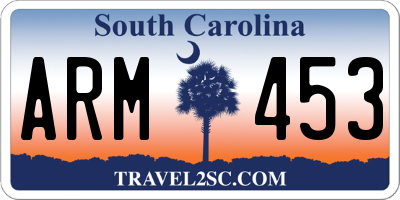 SC license plate ARM453