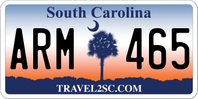 SC license plate ARM465