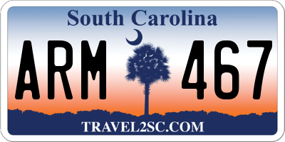 SC license plate ARM467