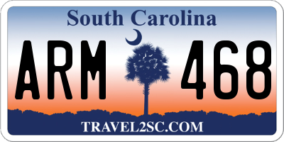 SC license plate ARM468