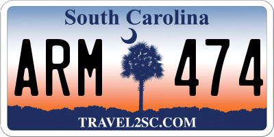 SC license plate ARM474