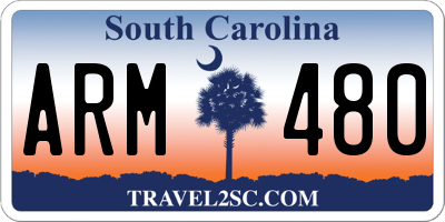 SC license plate ARM480