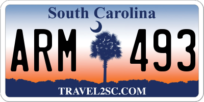 SC license plate ARM493