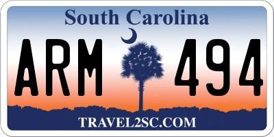 SC license plate ARM494