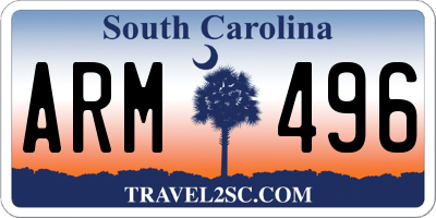 SC license plate ARM496