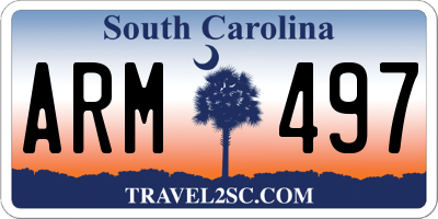 SC license plate ARM497