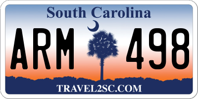 SC license plate ARM498