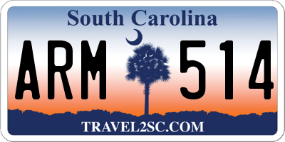SC license plate ARM514