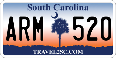 SC license plate ARM520