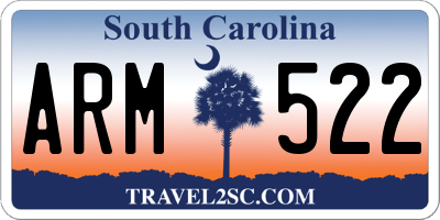 SC license plate ARM522