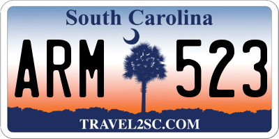 SC license plate ARM523