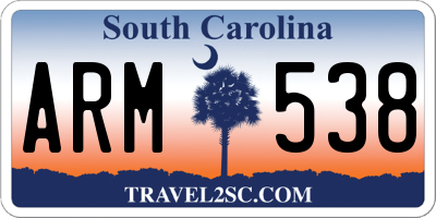 SC license plate ARM538