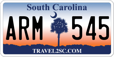 SC license plate ARM545