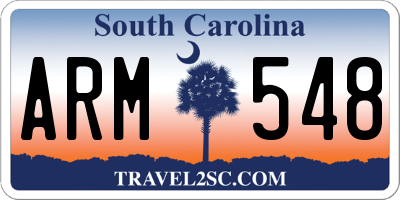 SC license plate ARM548