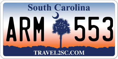 SC license plate ARM553