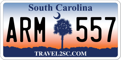 SC license plate ARM557