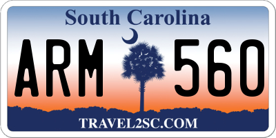 SC license plate ARM560