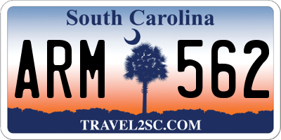 SC license plate ARM562