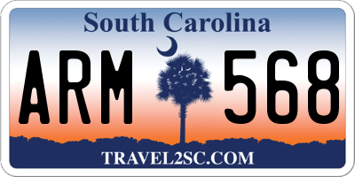 SC license plate ARM568