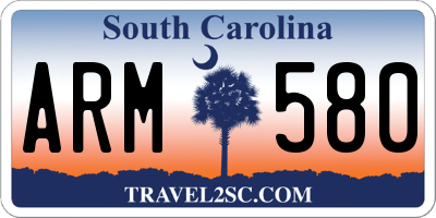 SC license plate ARM580