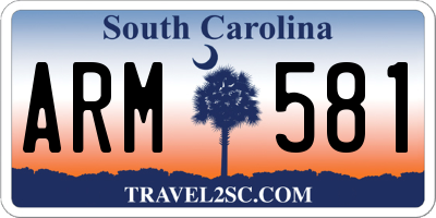 SC license plate ARM581