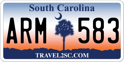 SC license plate ARM583