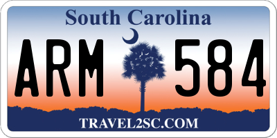 SC license plate ARM584