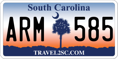 SC license plate ARM585