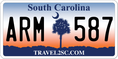 SC license plate ARM587