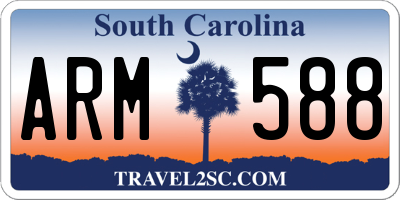 SC license plate ARM588