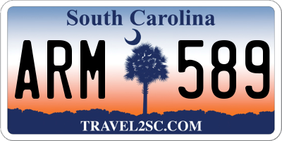 SC license plate ARM589
