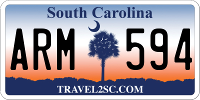 SC license plate ARM594