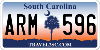 SC license plate ARM596