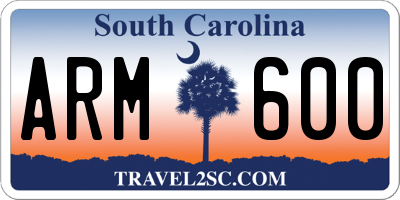 SC license plate ARM600