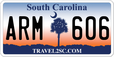 SC license plate ARM606