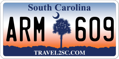 SC license plate ARM609