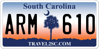 SC license plate ARM610