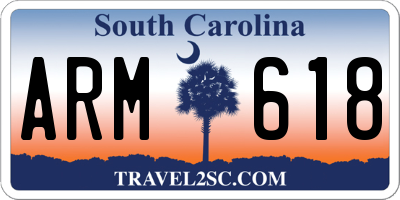 SC license plate ARM618
