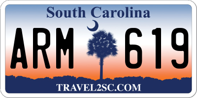 SC license plate ARM619