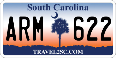 SC license plate ARM622