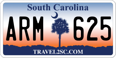 SC license plate ARM625