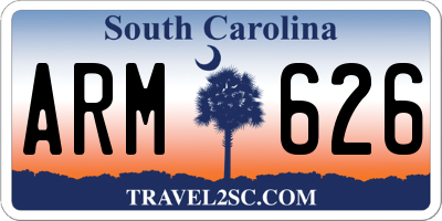 SC license plate ARM626