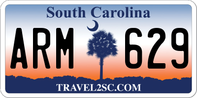 SC license plate ARM629
