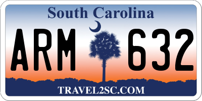 SC license plate ARM632