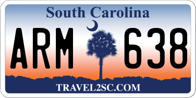 SC license plate ARM638